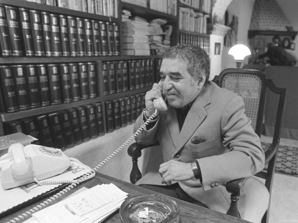 FILE - This undated file photo shows Nobel laureate Gabriel Garcia Marquez at an undisclosed location. Marquez died Thursday April 17, 2014 at his home in Mexico City. (AP Photo)