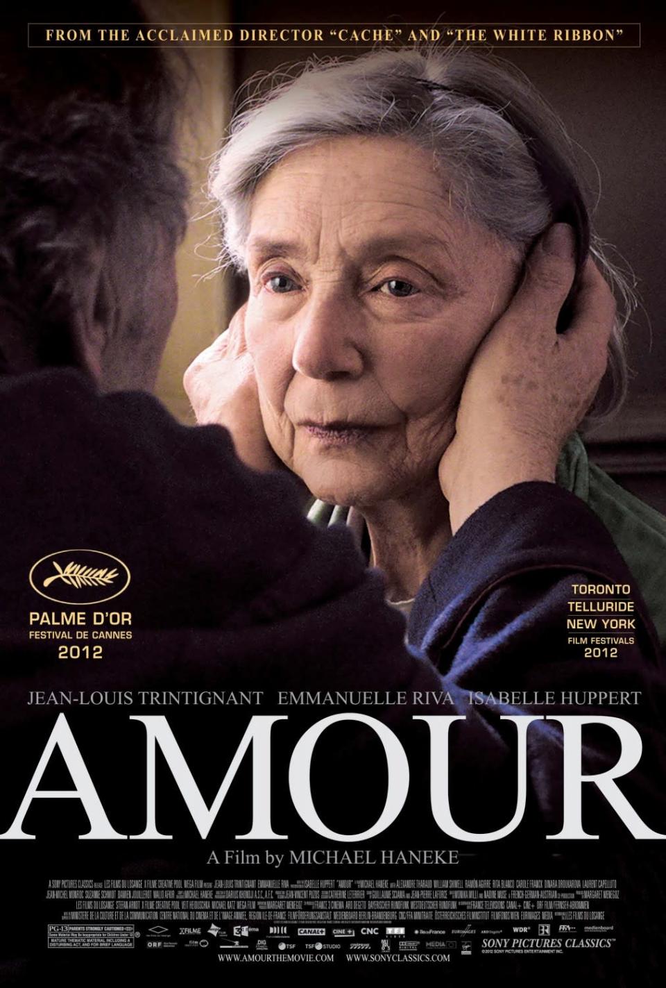 <b>Best Foreign Language Film: "Amour"</b><br>The feel-bad movie of the year from Austrian auteur Michael Haneke charts the claustrophobic final act of an aging couple confronting the wife’s terminal illness. It’s a lock, boosted by four additional nominations: best picture, best screenplay, best director and best actress.