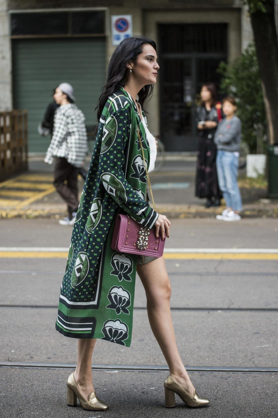 This printed robe is making us green with envy.