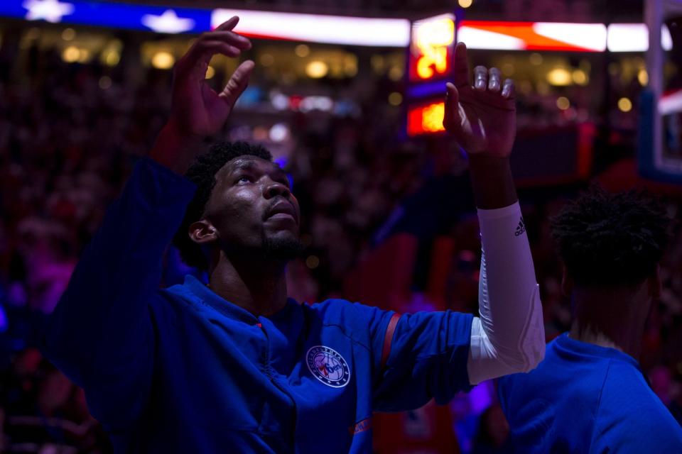 Joel Embiid is The Process, so of course he trusts it. (AP)