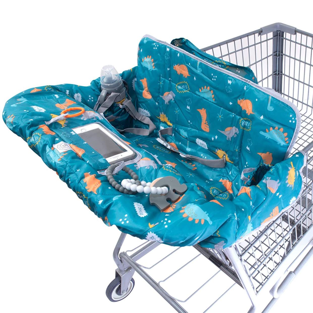 Lumiere Baby Shopping Cart Cover for Baby and Toddler (Dinosaur)