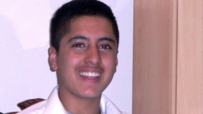 Victim: Jagdip Randhawa, 19, died after being punched in a row with boxer Clifton Ty Mitchell (Family handout)