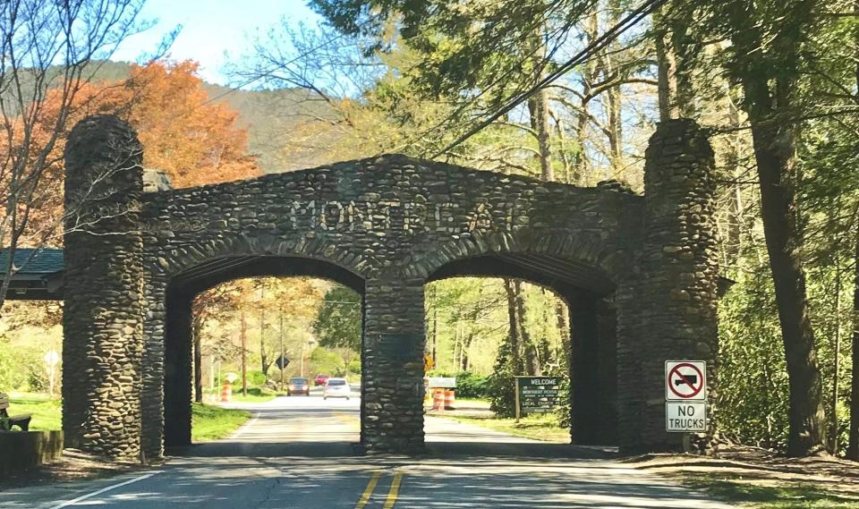 The entrance to Montreat, North Carolina, where Paul Daugherty and his son, Kelly, take an annual trip.