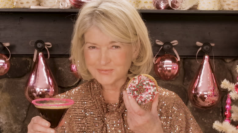 Martha Stewart with espresso martini