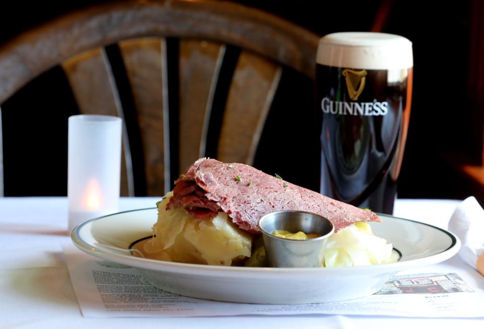 Corned beef and cabbage, along with other Irish specialties, are on the menu at Rory Dolan Irish pub in Yonkers, photographed March 8, 2021.