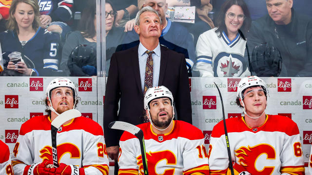 Darryl Sutter has the Flames rolling entering the playoffs. (Photo by Jonathan Kozub/NHLI via Getty Images)