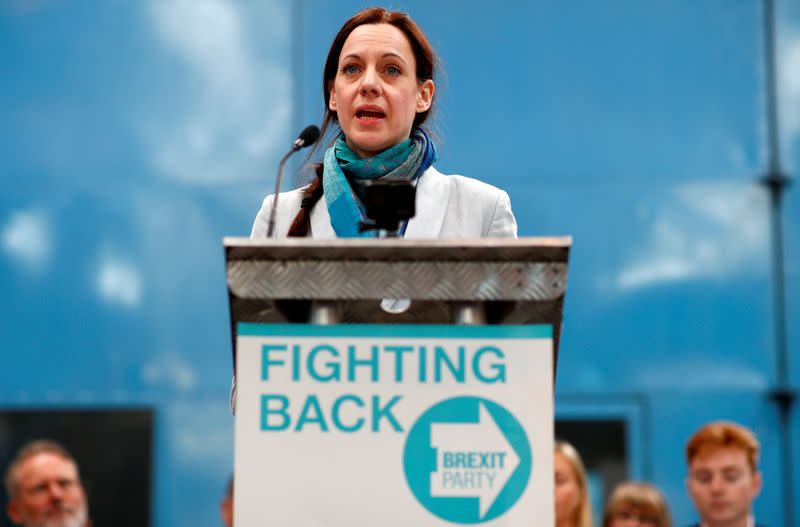 FILE PHOTO: Annunziata Rees-Mogg speaks at the launch of the Brexit Party campaign for the European elections, in Coventry