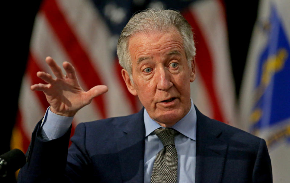 Boston, MA. - February 8: U.S. House Ways and Means Committee Chairman Richard Neal speaks at a press conference at the State House on February 8, 2021 in Boston, Massachusetts.  (Staff Photo By Matt Stone/ Boston Herald)