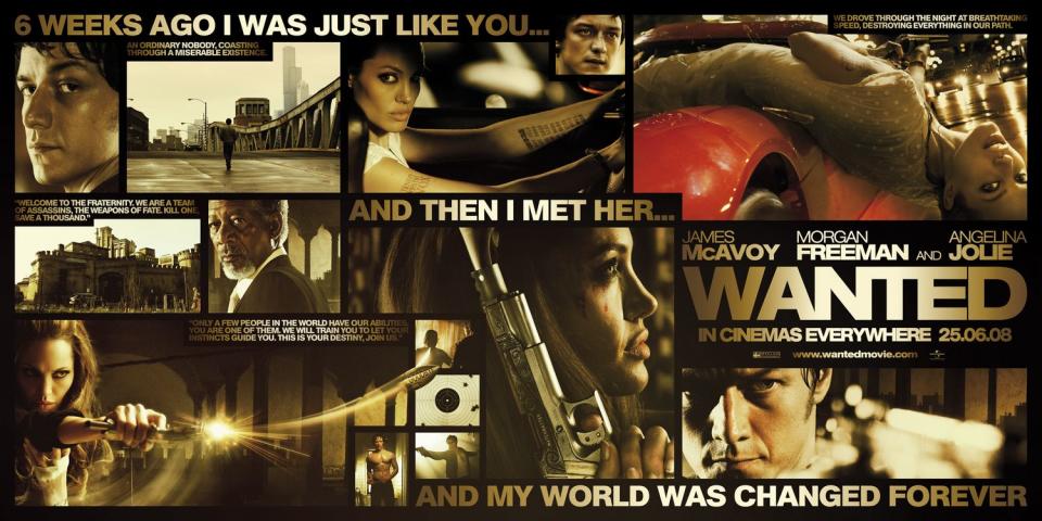 A poster for 2008's Wanted, based on the Mark Millar graphic novel. (Universal Pictures)