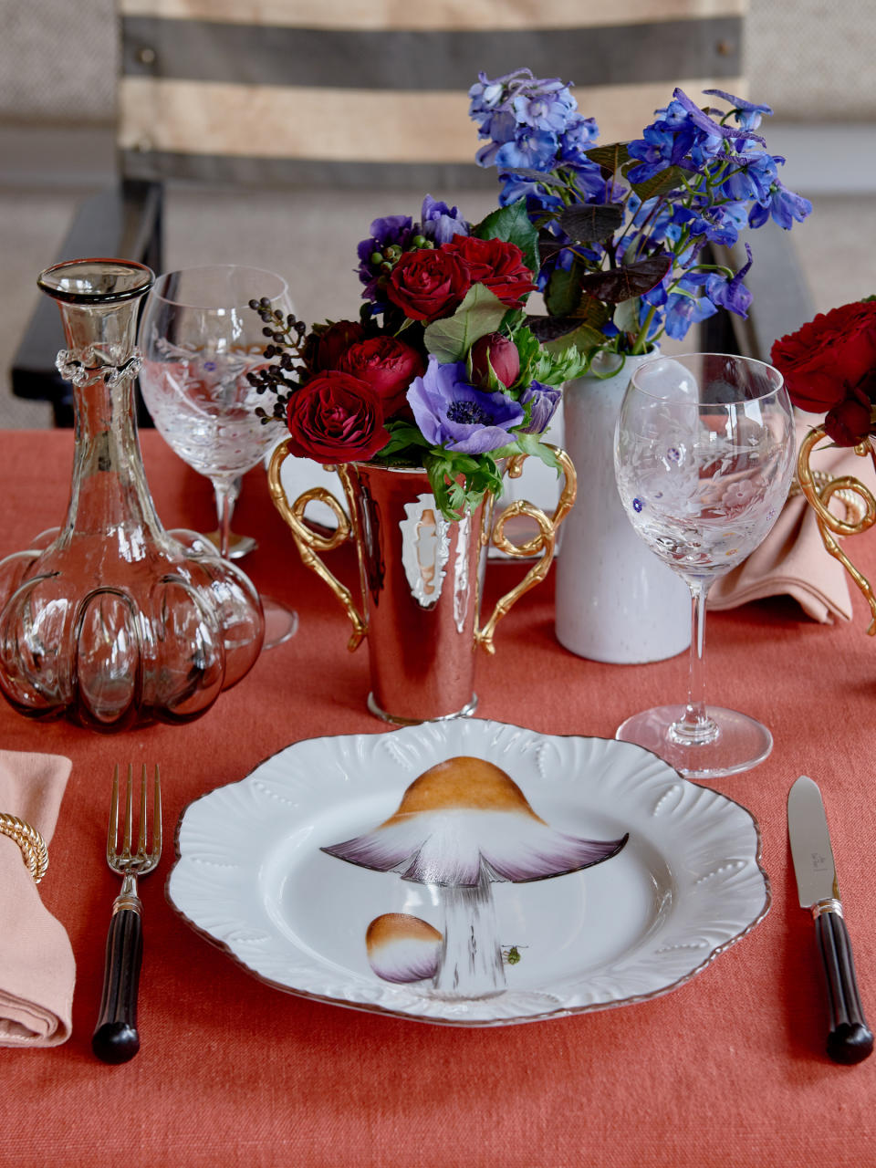 <p> Tablescaping is a huge trend right now, but it&apos;s an art the French have refined over centuries.&#xA0; </p> <p> If you want a rustic take on your dining table styling tricks, pair country checks and ginghams with fine crystal and decorative china.&#xA0; </p> <p> Flowers are a must and these can be either a centerpiece display or a few posies dotted down the length of the table. </p> <p> &apos;I find French country tablescaping is a welcoming and also incredibly versatile style, that can look just as wonderful in a city dwelling,&apos; says Gemma Martinez de Ana from tableware brand Bonadea. </p> <p> &apos;For me, it is the natural textures, organic elements, mismatched china and of course, the slight imperfection, that deliver that splash of rustic charm. Think rattan, crisp starched thick linens, bowls filled to the brim with fresh produce, and carafes and pitchers scattered along the table.&apos; </p> <p> Take the formality out of country dining by pairing casual seating with a considered table setting. And don&apos;t forget to add characterful pieces for originality &#x2013; these champignons plates are just perfect. </p> <p> &apos;I like bringing &#xA0;organic elements into the china, so mushrooms handpainted on a plate are always welcome,&apos; agrees Gemma Martinez de Ana. </p>