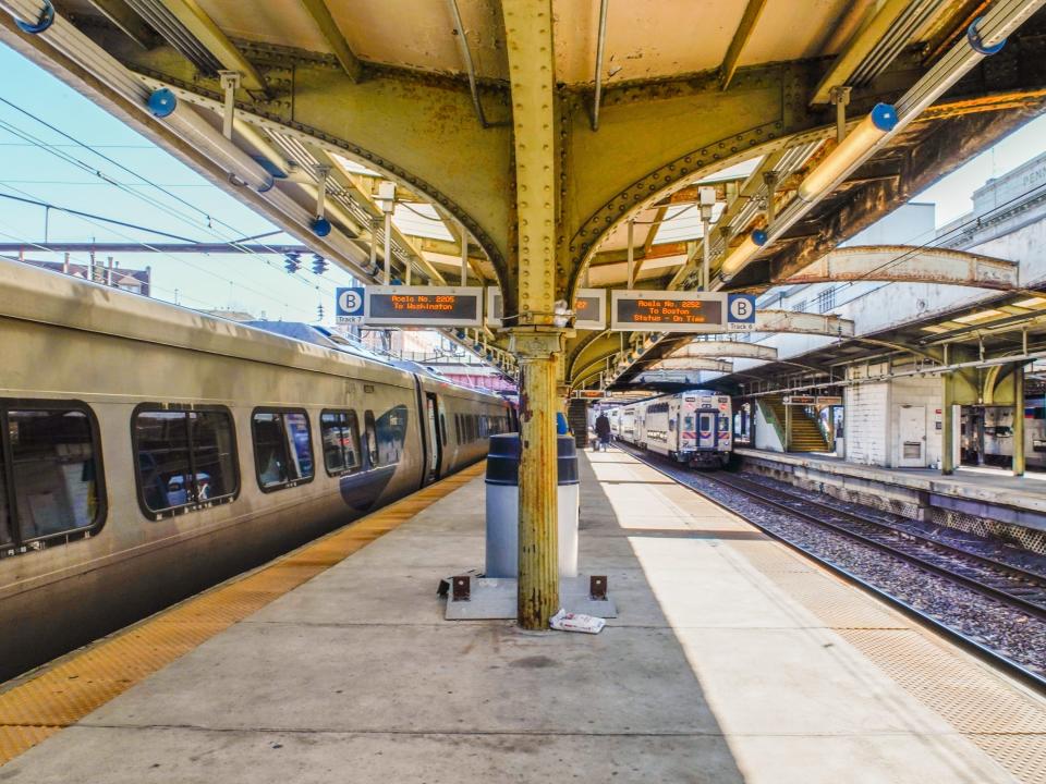 An Amtrak Acela at Baltimore Penn Station