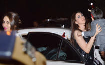 Kareena and Karisma step out of the car. For Kareena Christmas is a time for family. And over the years she has made it sure that she has spent it with her mother and sister.