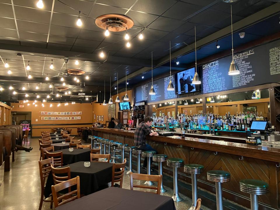 The Lockview in downtown Akron has plenty of bar stools, tables and booths to accommodate just about any size group, from couples to parties.