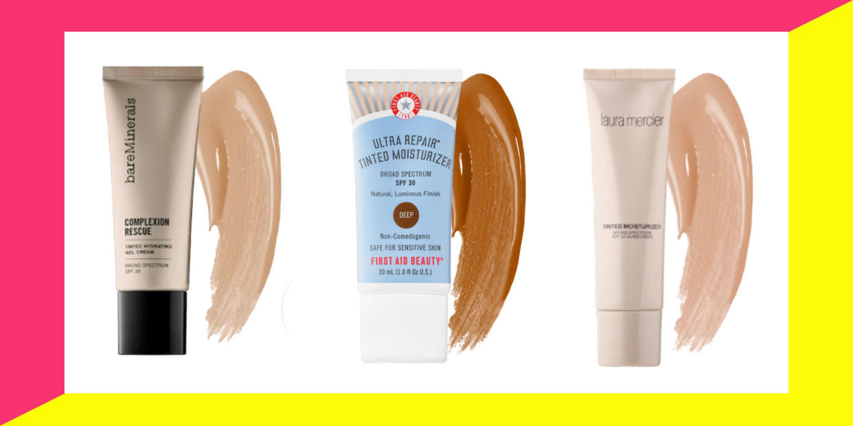 An SPF tinted moisturizer might be the solution to your <a href="https://www.huffpost.com/entry/summer-skin-care_n_59380fd4e4b0ce1e740998cd" target="_blank" rel="noopener noreferrer">summer skin</a>. (Photo: HuffPost)