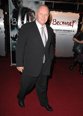 Anthony Hopkins at the Westwood premiere of Paramount Pictures' Beowulf