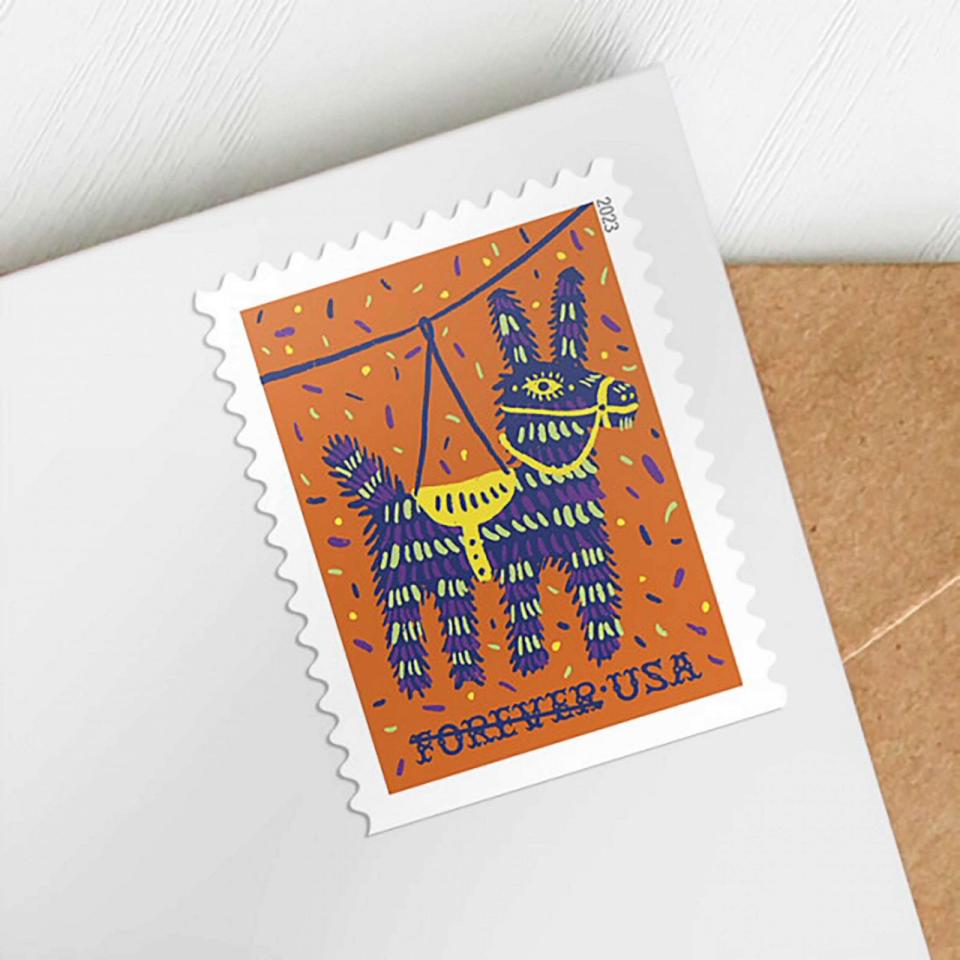 PHOTO: Piñata stamps (USPS)