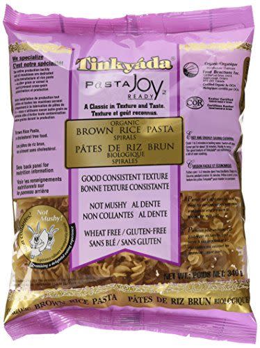 9) Tinkyada Gluten Free Organic Brown Rice Pasta Spirals (Pack of 6)
