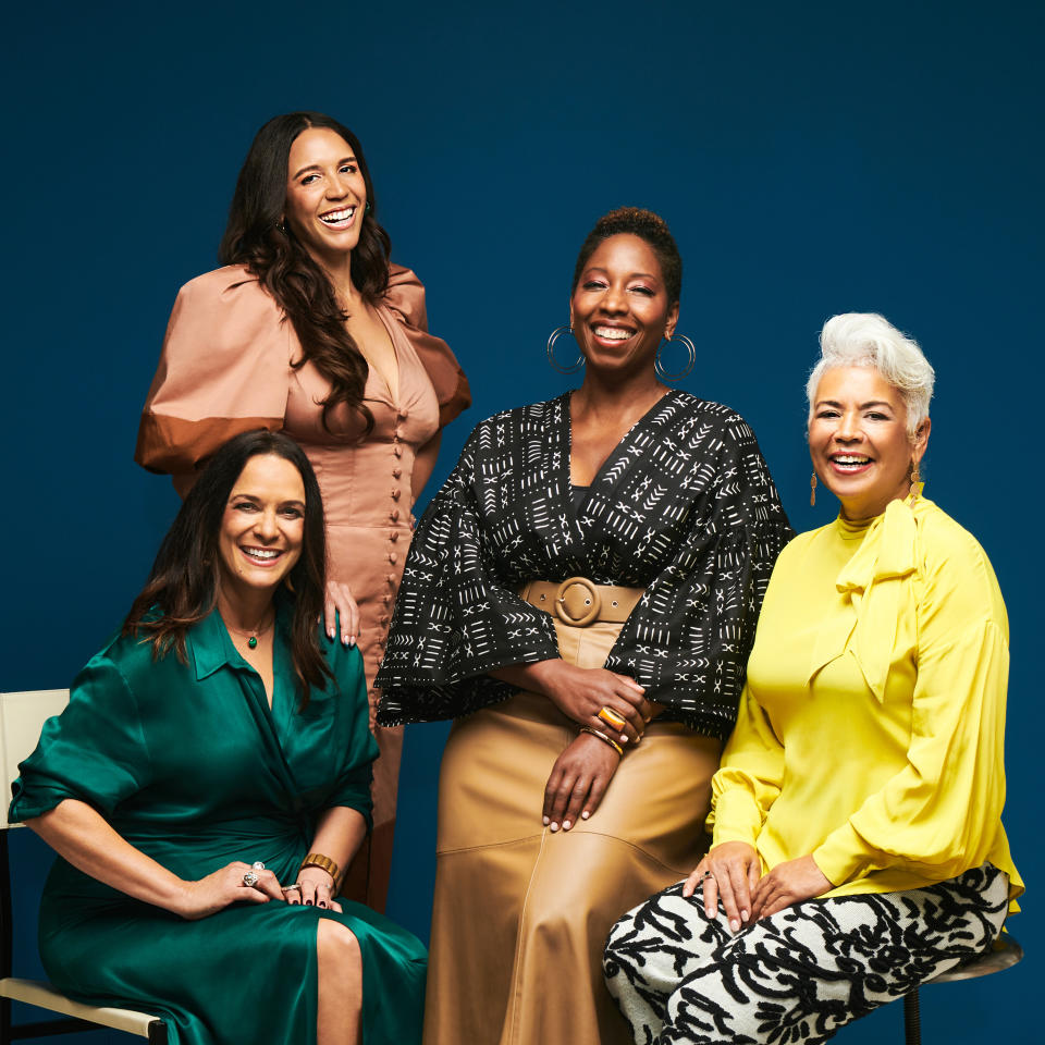 The creators behind the BADG x Pottery Barn collaboration. From left: Penny Francis, Casi St. Julian, Marlene Barnett and Lisa Turner. - Credit: courtesy shot.