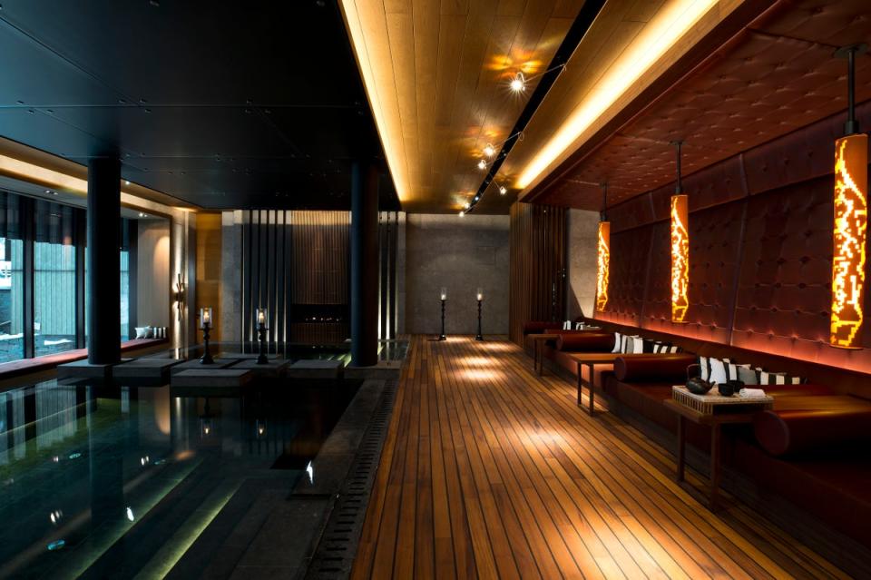 The spa has four hydrotherapy pools with temperatures ranging from 18-45C (The Chedi Andermatt)