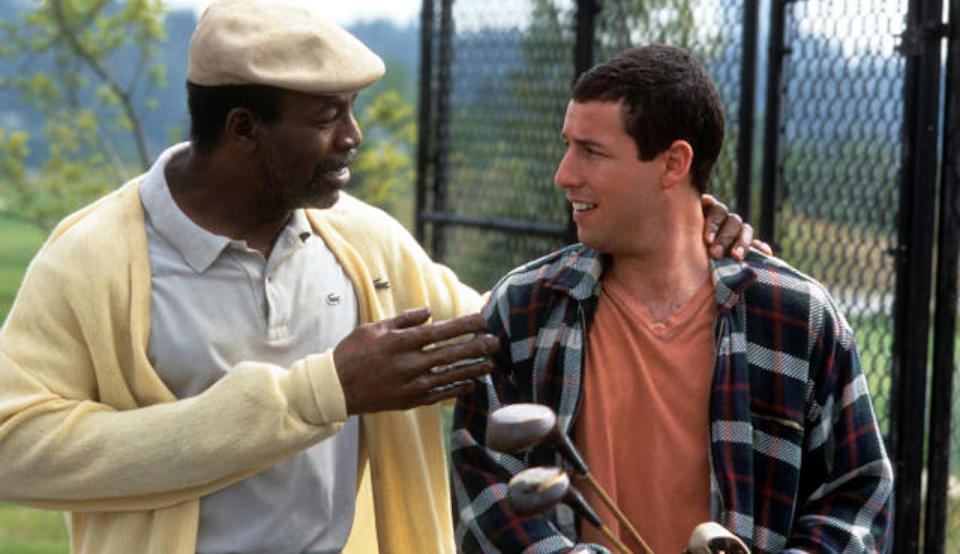 Carl Weathers and Adam Sandler in Happy Gilmore