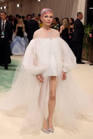 <p>Getty Images</p> Michelle Williams at the 2024 Met Gala.