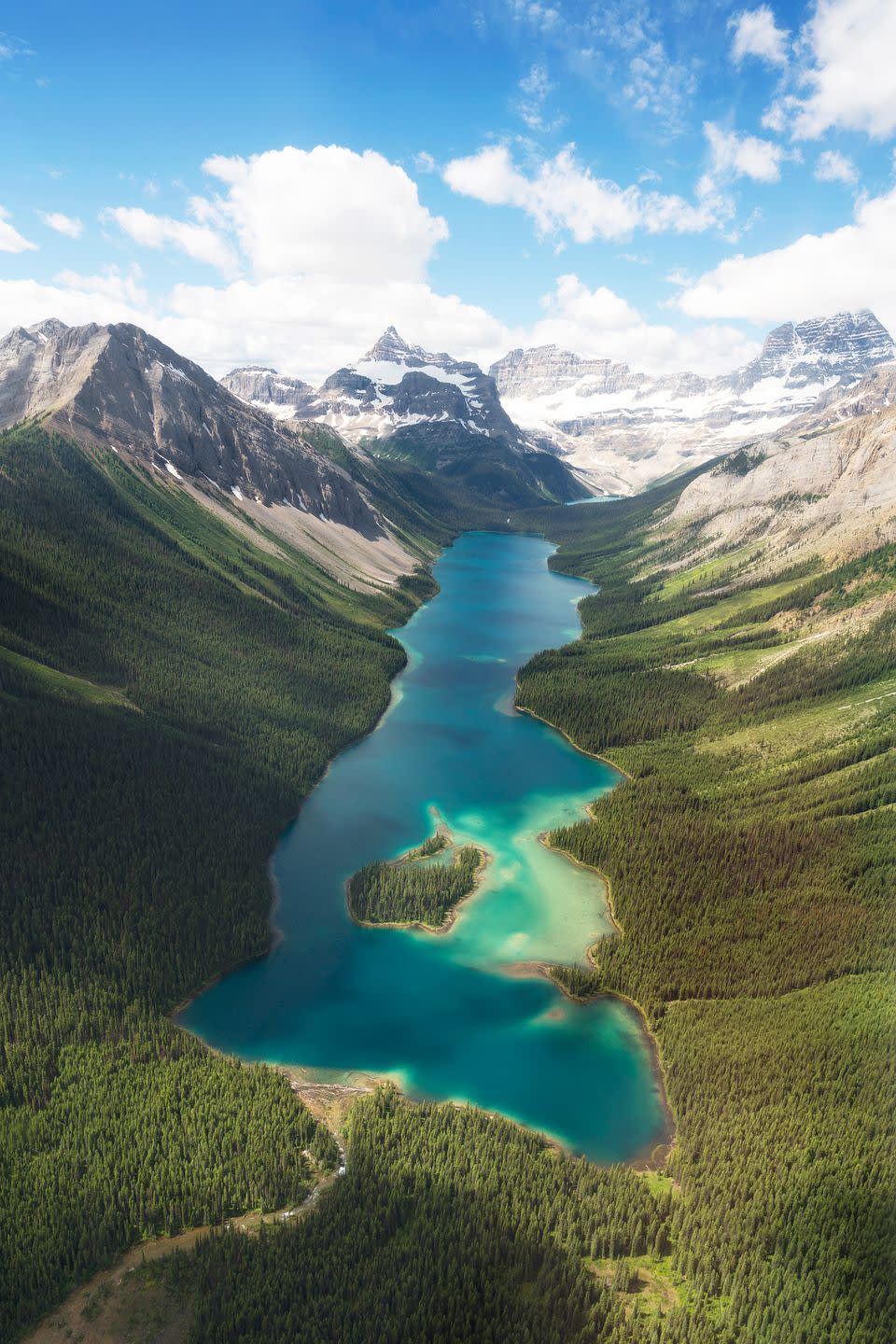 <p>The best time to see the Marvel Lake's vibrant turquoise hue—created by sunlight reflecting off the rock floor—is July and August. But Banff is also home to three world-class ski resorts and is lovely during the winter. </p><p><a class="link rapid-noclick-resp" href="https://go.redirectingat.com?id=74968X1596630&url=https%3A%2F%2Fwww.tripadvisor.com%2FTourism-g154910-Banff_National_Park_Alberta-Vacations.html&sref=https%3A%2F%2Fwww.housebeautiful.com%2Flifestyle%2Fg4500%2Fmost-beautiful-places-world%2F" rel="nofollow noopener" target="_blank" data-ylk="slk:LEARN MORE">LEARN MORE</a> </p>