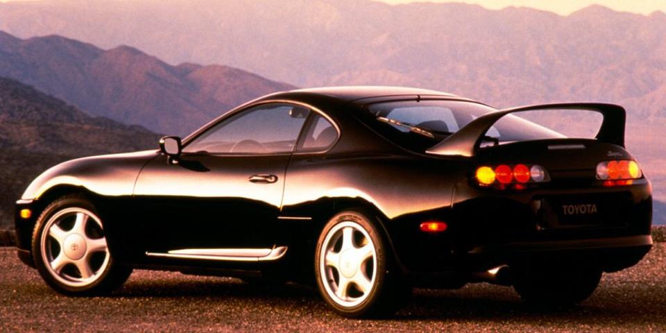 <p>There's no mistaking the long roof and short rear of the Toyota Supra, a favorite among tuners.</p>