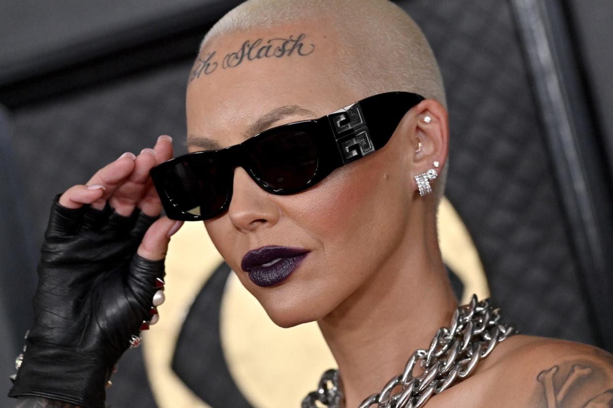 Amber Rose attends the 65th GRAMMY Awards at Crypto.com Arena on February 05, 2023 in Los Angeles, California.