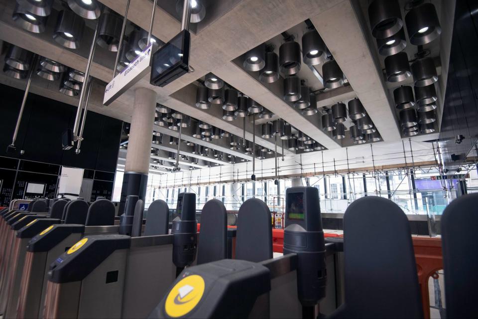 The Elizabeth line ticket barriers (PA)