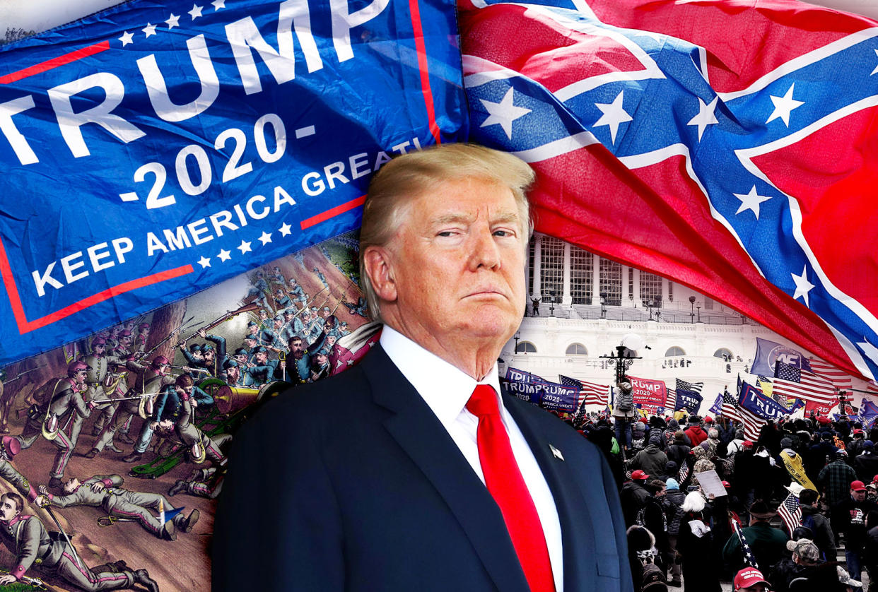 Donald Trump; Confederacy; Capito Riot; MAGA Photo illustration by Salon/Getty Images