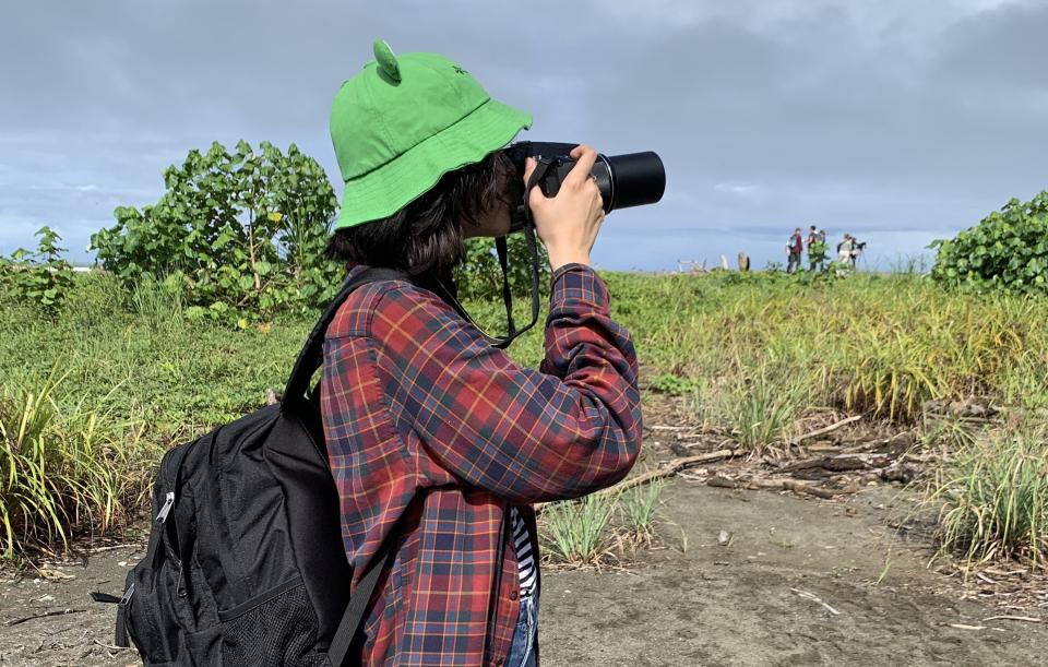 Birder in Drake Bay