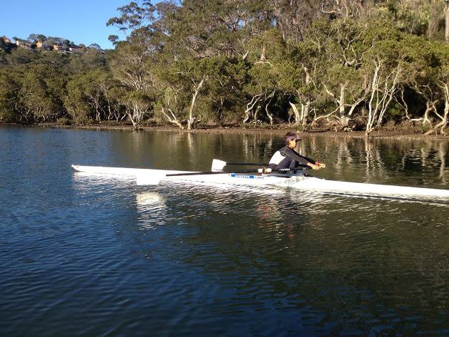 Aisyah in Australia under the guidance of coach Alan Bennett. (Photo: Alan Bennett)