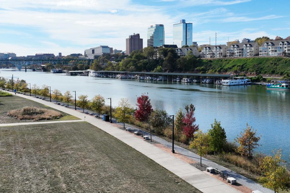 Between Sevier Avenue and the Tennessee River is Suttree Landing Park, a great place to relax between Big Ears Festival sets with a view of downtown Knoxville.