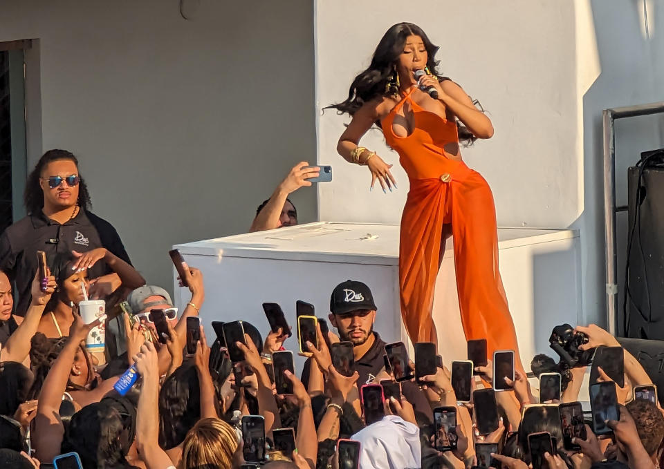 Yes, Cardi B Threw an Actual Microphone at a Concertgoer for Tossing a Drink on Her