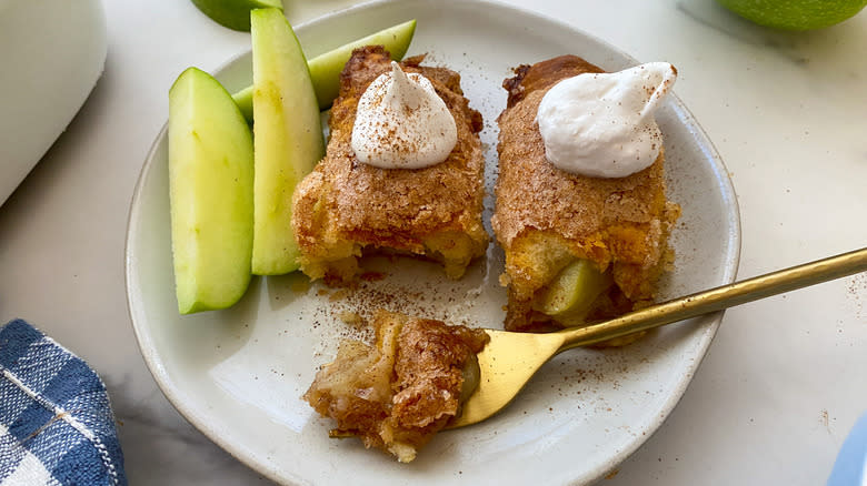 apple dumplings on plate