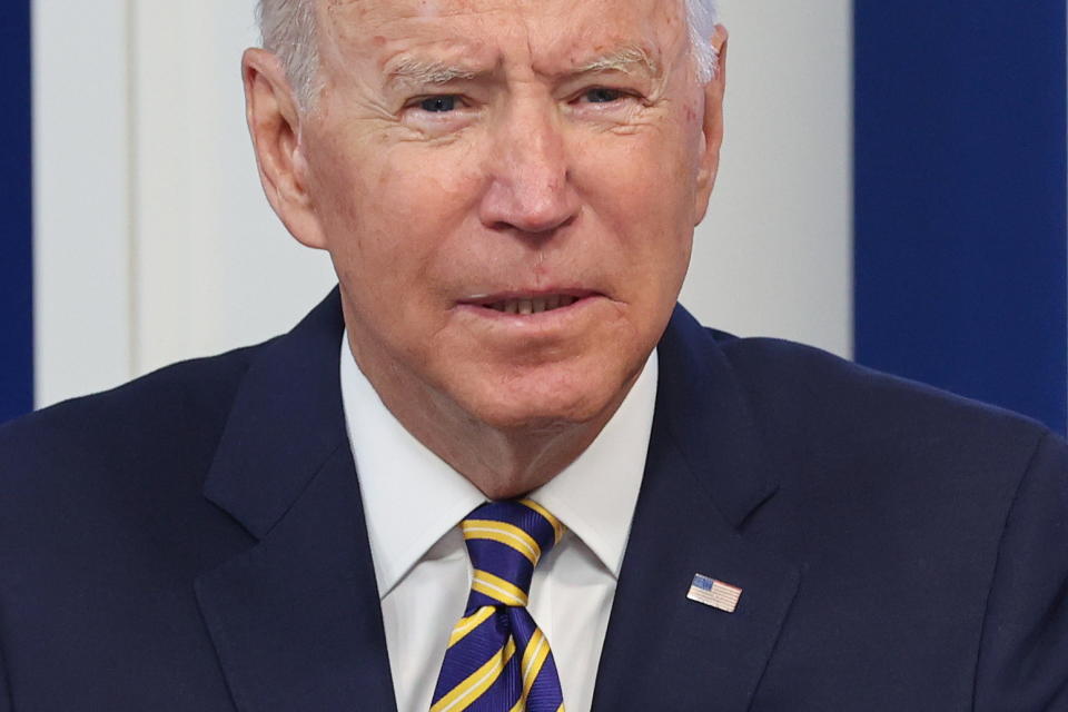 President Biden on Friday at a meeting of the Major Economies Forum on Energy and Climate at the White House.