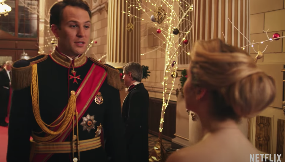 <div><p>"<i>The Christmas Prince</i>!!! It’s the cheesiest movie ever, but it’s so good! I don’t know what makes it so intriguing, but this idea of showing up and falling in love with royalty is so interesting."</p><p>—<a href="https://www.buzzfeed.com/may32teal" rel="nofollow noopener" target="_blank" data-ylk="slk:may32teal;elm:context_link;itc:0;sec:content-canvas" class="link ">may32teal</a></p></div><span> Netflix</span>