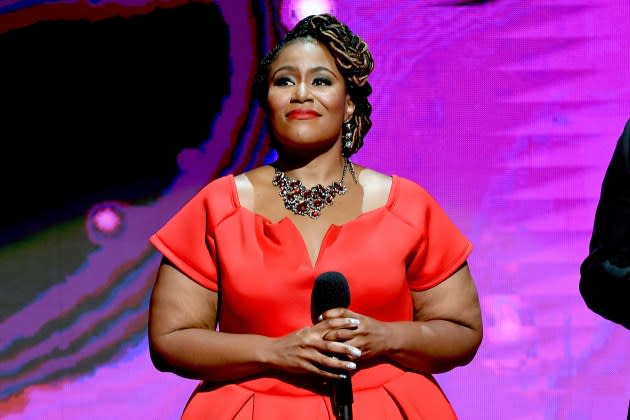 Artist Mandisa performs onstage during the 6th Annual KLOVE Fan Awards at The Grand Ole Opry on May 27, 2018 in Nashville, Tennessee.   - Credit: Jason Davis/Getty Images/KLOVE