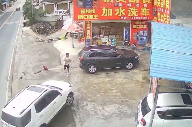 Chinese toddler miraculously survives after being run over by car