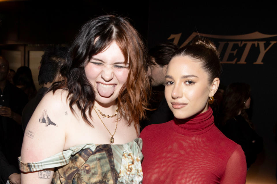 LOS ANGELES, CALIFORNIA - FEBRUARY 01: (L-R) GAYLE and Kenzie Ziegler attend the Variety Cover Party presented by TikTok on February 01, 2024 in Los Angeles, California. (Photo by Mat Hayward/Variety via Getty Images)