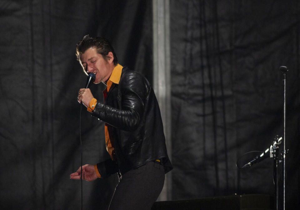 The singer Alex Turner of the band Arctic Monkeys on the third day of the Music Festival Estereo Picnic on April 7, 2019 in Bogota, Colombia. (Photo by Daniel Garzon Herazo/NurPhoto via Getty Images)