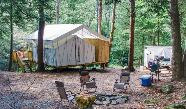 The Catskills Just Got a Super-luxe Campground — With Hammocks, Outdoor  Kitchens, and Hot Showers