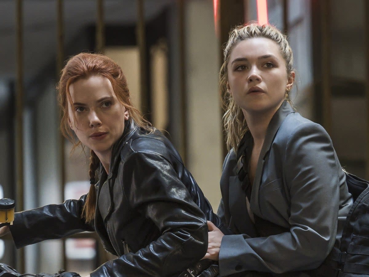 Scarlett Johansson and Florence Pugh in ‘Black Widow' (Marvel Studios)