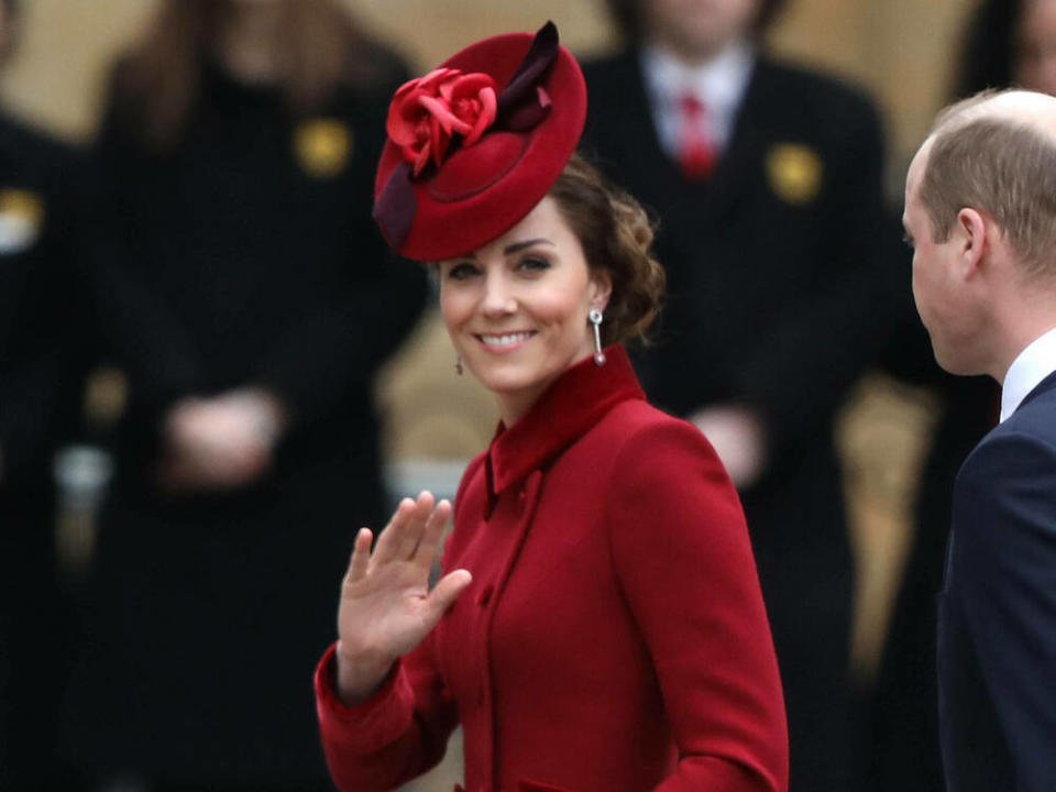 Herzogin Kate vor der Westminster Abbey in London (Bild: imago images/Paul Marriott)