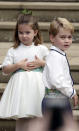 <p>Kates und Williams Nachwuchs – Prinz George und Prinzessin Charlotte – blickten erst noch skeptisch angesichts ihrer royalen Pflichten bei der Hochzeit. (Bild: Steve Parsons/Pool via AP) </p>