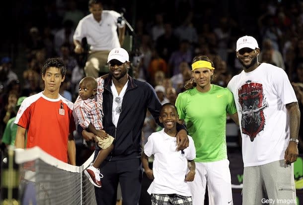 Picture of the day: Rafa hangs with LeBron and D-Wade