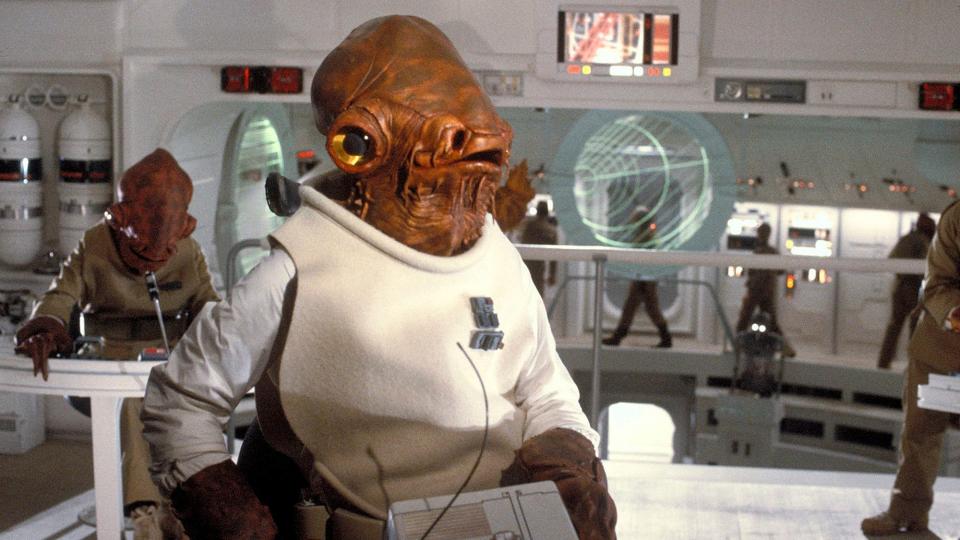 Admiral Ackbar led Rebel forces in an attack on the second Death Star in "Return of the Jedi."