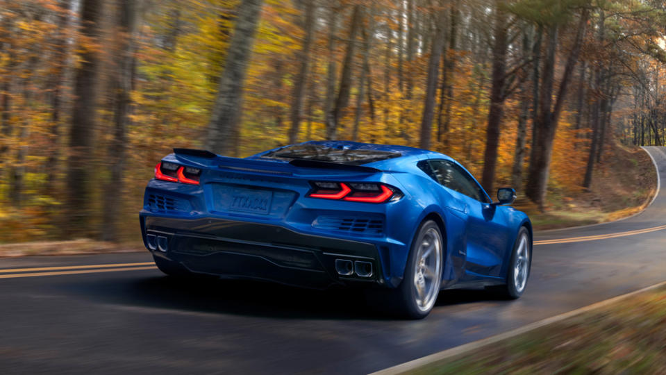 An example of the Chevrolet Corvette E-Ray, the first hybrid Corvette.