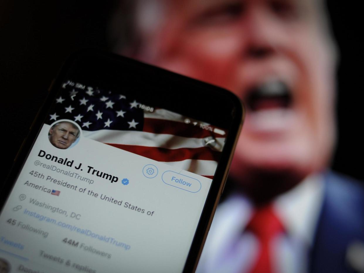 The president has become famed for firing off rambling, inflammatory tweets to his 52 million followers in the early hours which include misspellings, typos and other linguistic errors: Getty