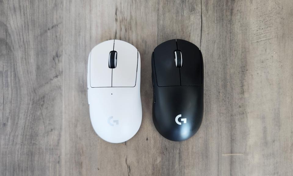 The Logitech G Pro X Superlight 2 (left) looks almost identical to the original G Pro X Superlight (right), but it does come with a handful of meaningful improvements. 